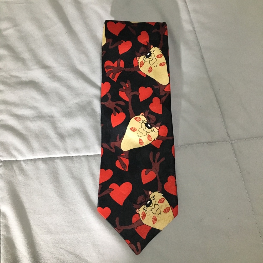 🌸Looney Tunes Tasmanian Devil Kisses Tie